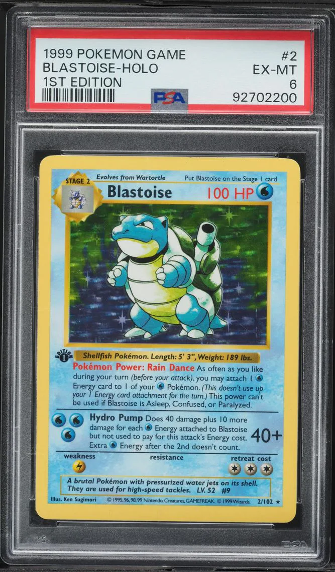 Blastoise graded PSA 6